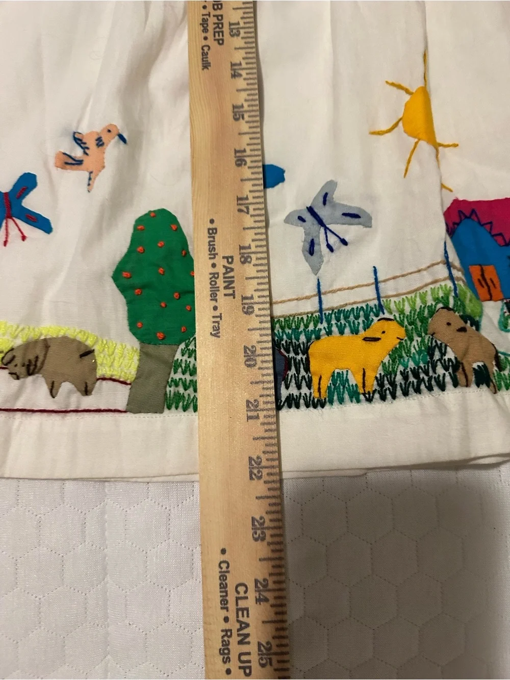 Handmade Colombian Folk Art Cotton Skirt Wearable Art Cottagecore - Picture 9 of 9